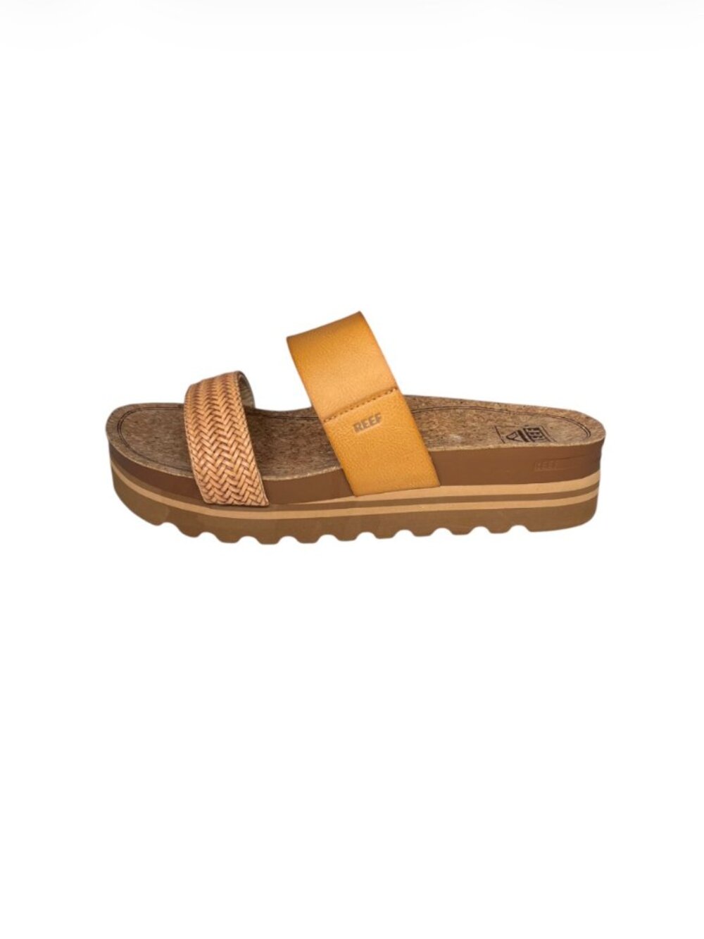 REEF Cushion Vista Hi Platform Sandals - Tan/Natural - Women’s Size 10